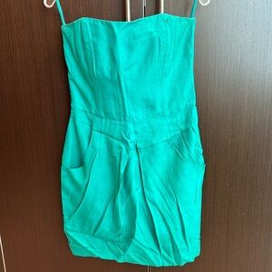 Daslu Green Strapless Mermaid Dress
